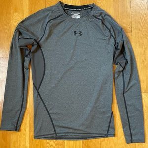 Under Armour grey heat gear compression shirt Boys Large